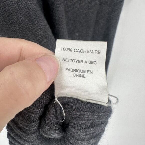 Y2K‎ Velvet by Graham & Spencer Cashmere Short Sleeve Gray Tunic Sweater Small - Picture 6 of 9